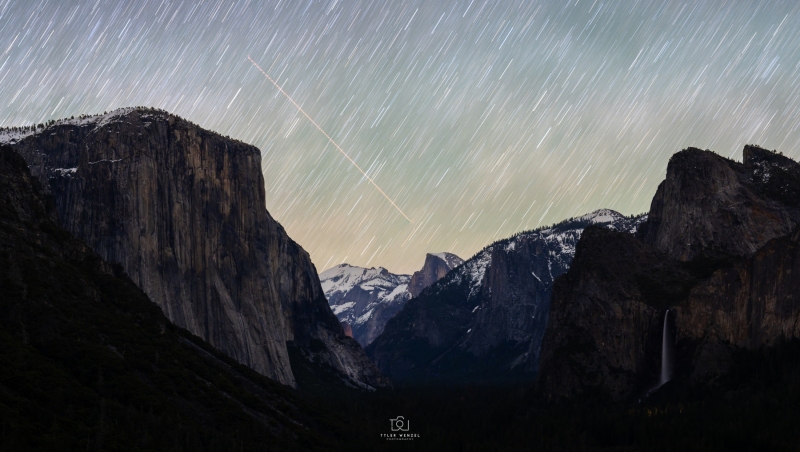 Stars over Yosemite National Park